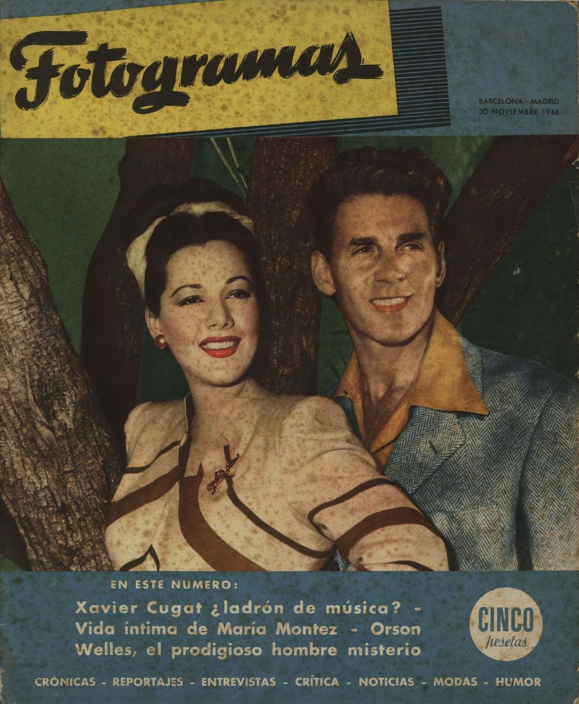 FOTOGRAMAS magazine side cover Issue 2 30 November 1946