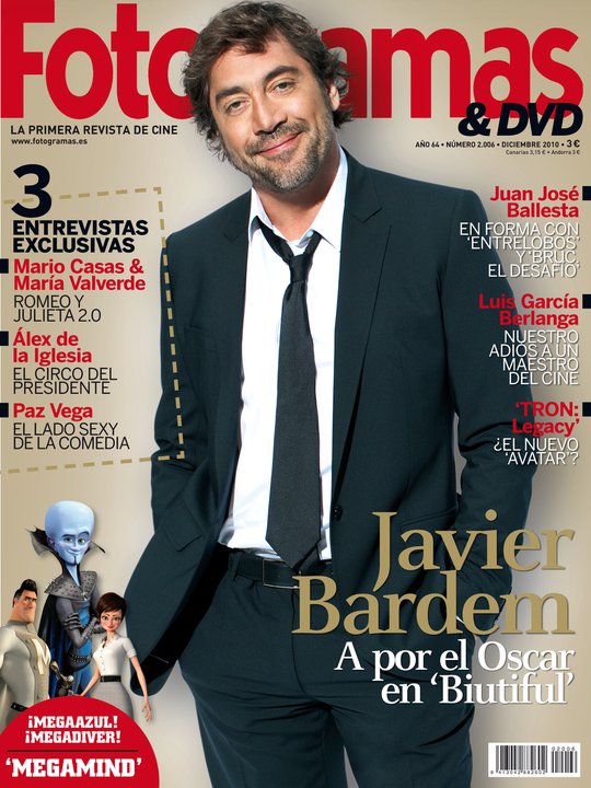 FOTOGRAMAS magazine side cover Issue 2006 December 2010
