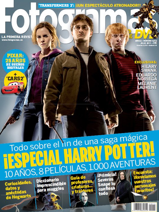 FOTOGRAMAS magazine side cover Issue 2013 July 2011