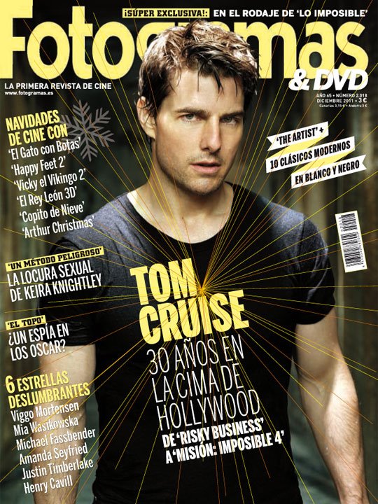 FOTOGRAMAS magazine side cover Issue 2018 December 2011