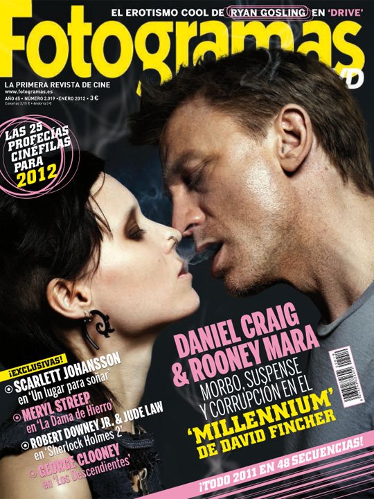 FOTOGRAMAS magazine side cover Issue 2019 January 2012