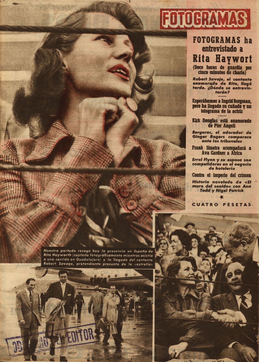 FOTOGRAMAS magazine side cover Issue 205 24 October 1952