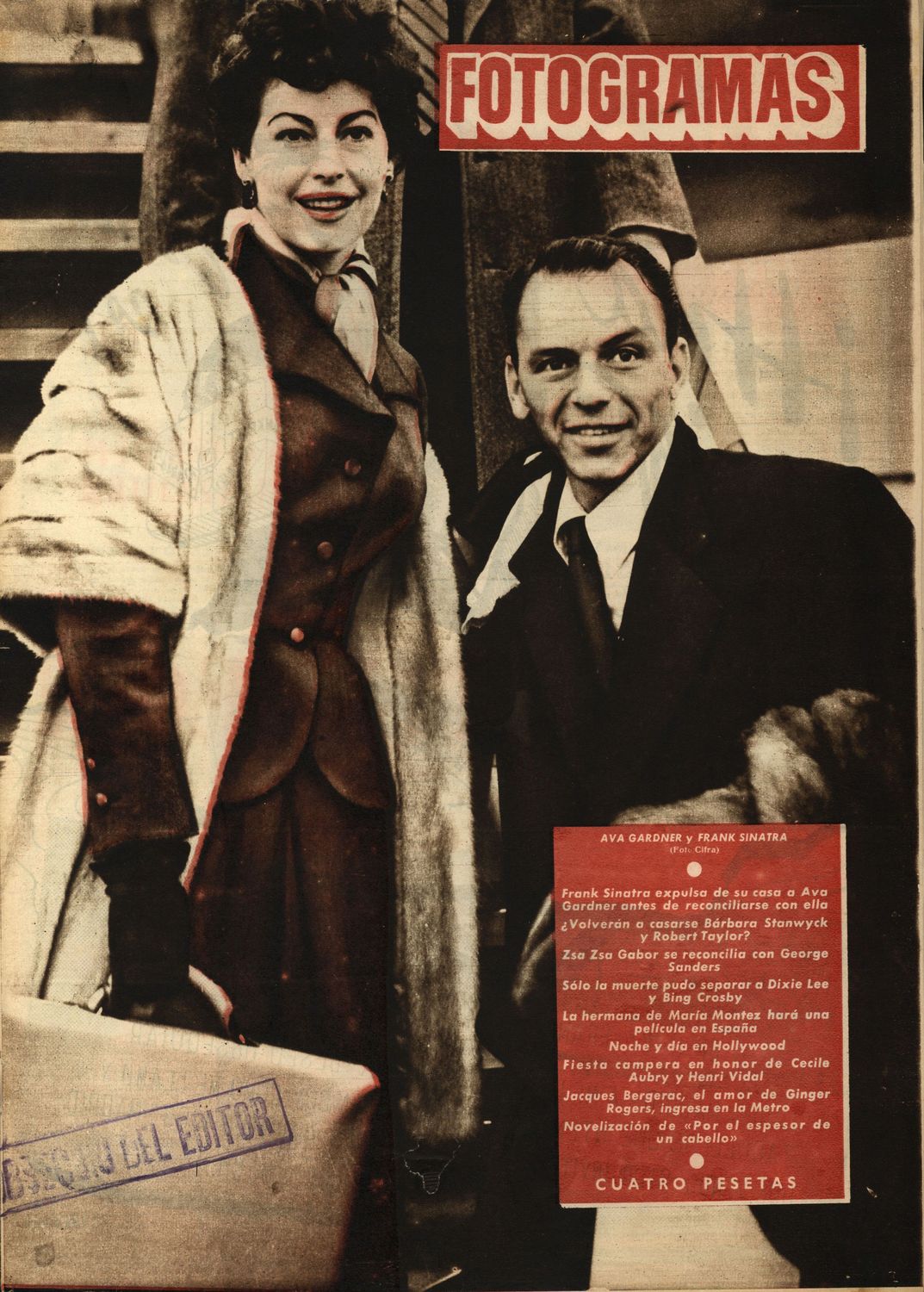 FOTOGRAMAS magazine side cover Issue 208 14 November 1952