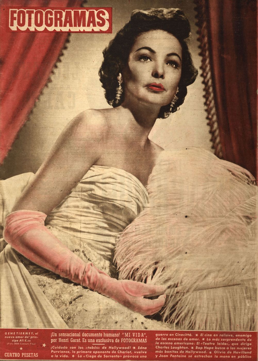 FOTOGRAMAS magazine side cover Issue 215 2 January 1953