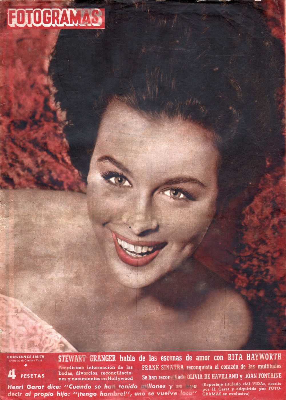 FOTOGRAMAS magazine side cover Issue 216 9 January 1953