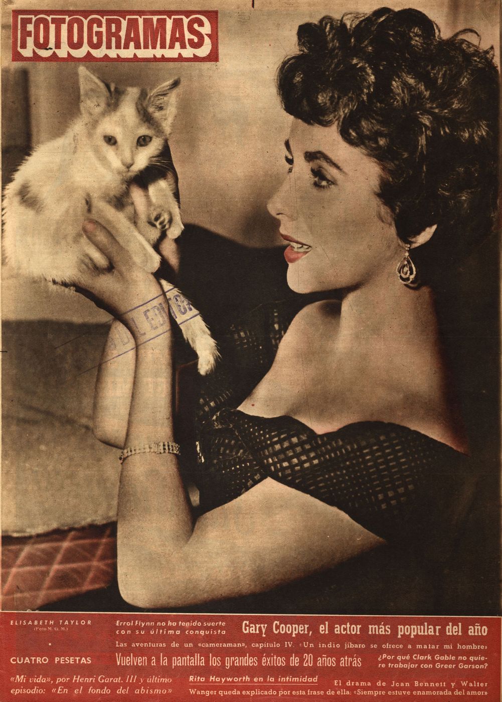 FOTOGRAMAS magazine side cover Issue 217 16 January 1953