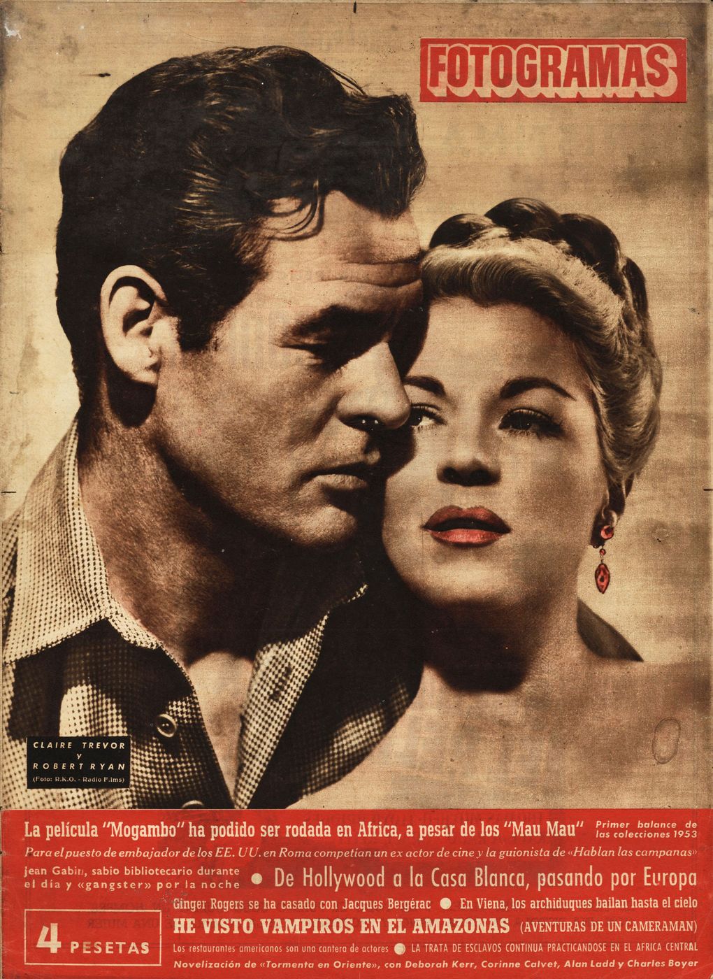 FOTOGRAMAS magazine side cover Issue 222 20 February 1953
