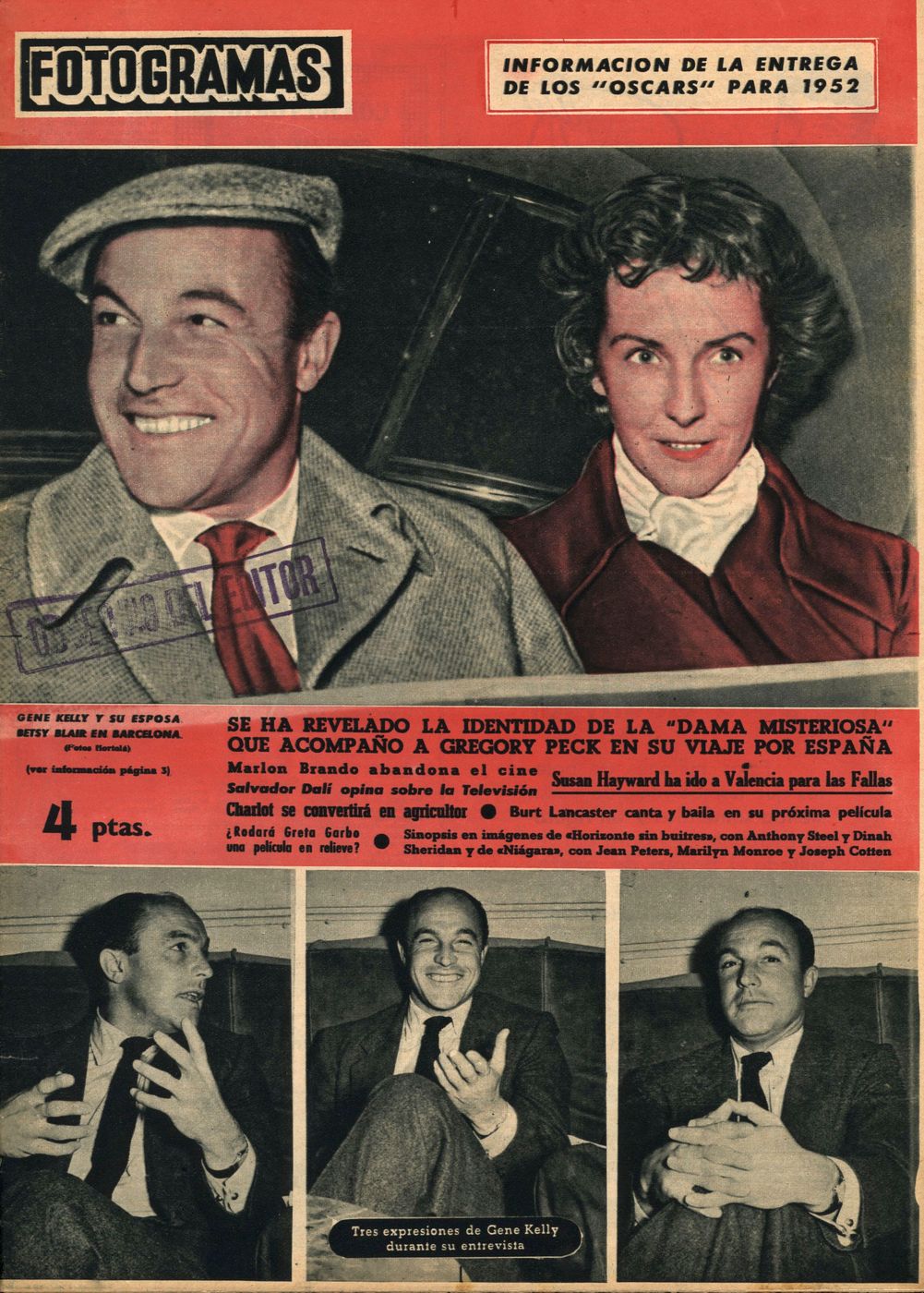 FOTOGRAMAS magazine side cover Issue 227 27 March 1953