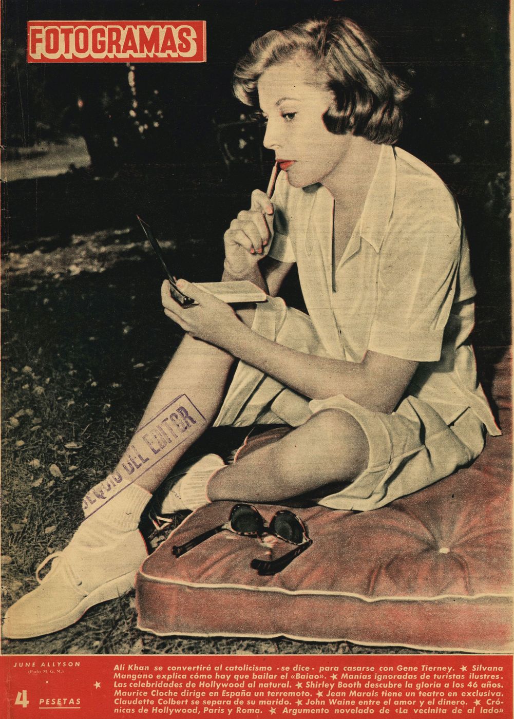 FOTOGRAMAS magazine side cover Issue 238 12 June 1953