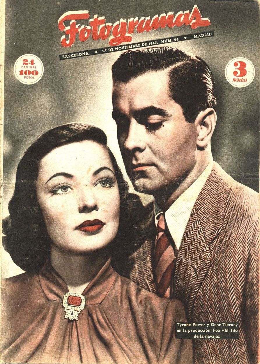FOTOGRAMAS magazine side cover Issue 24 1 November 1947
