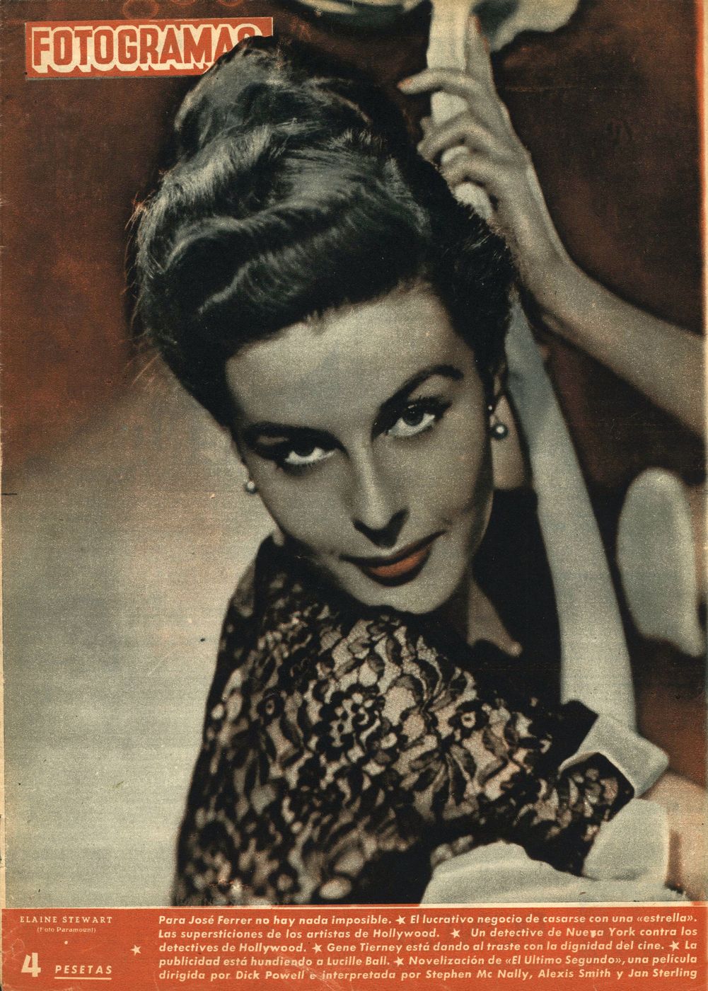 FOTOGRAMAS magazine side cover Issue 240 26 June 1953