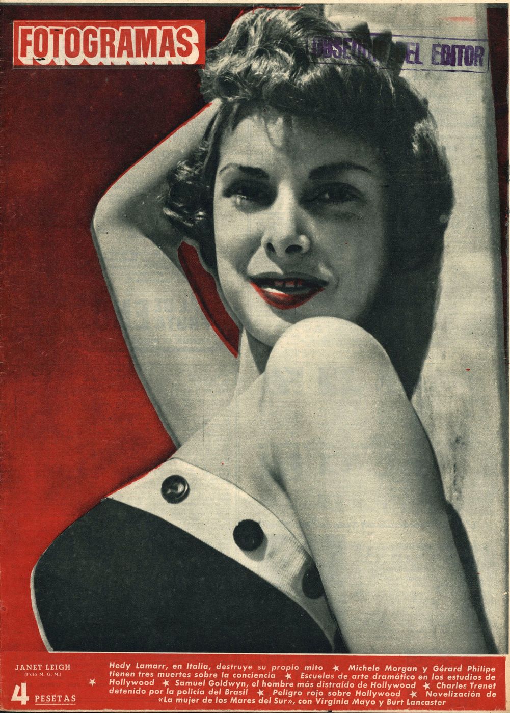 FOTOGRAMAS magazine side cover Issue 245 31 July 1953