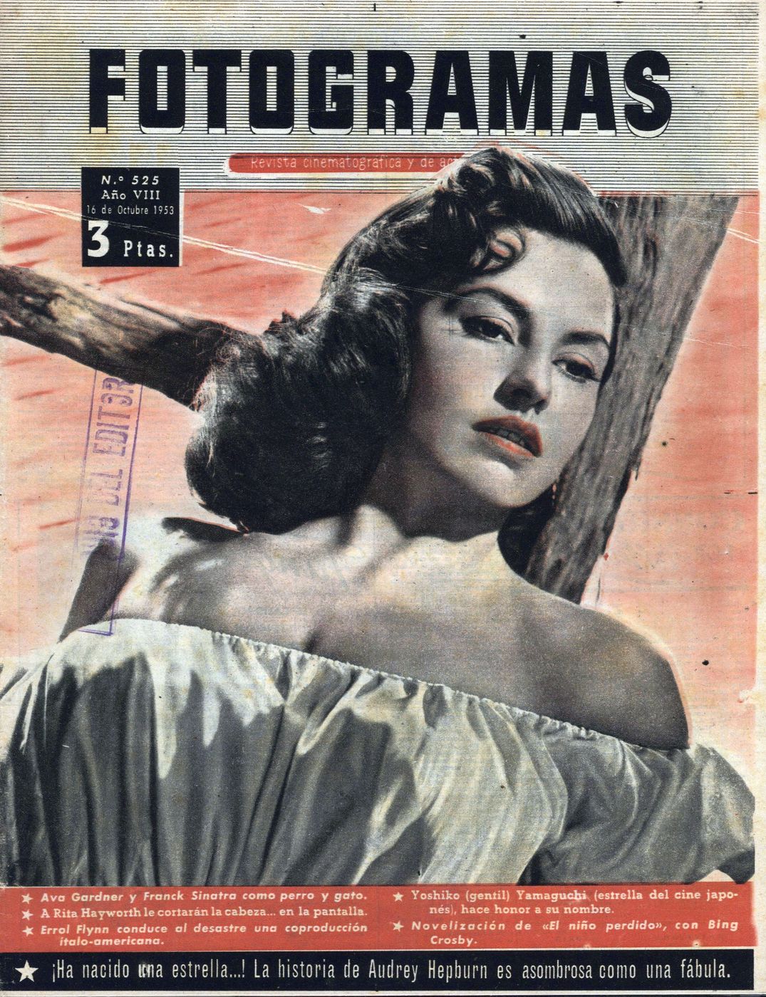 FOTOGRAMAS magazine side cover Issue 255 ? October 1953