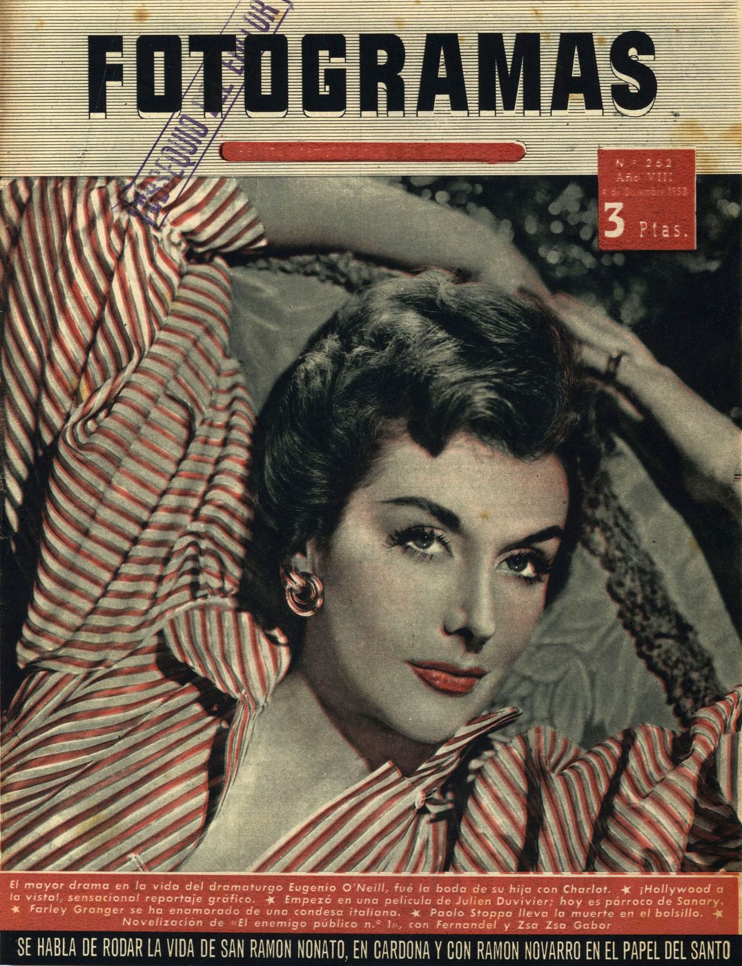 FOTOGRAMAS magazine side cover Issue 262 4 December 1953