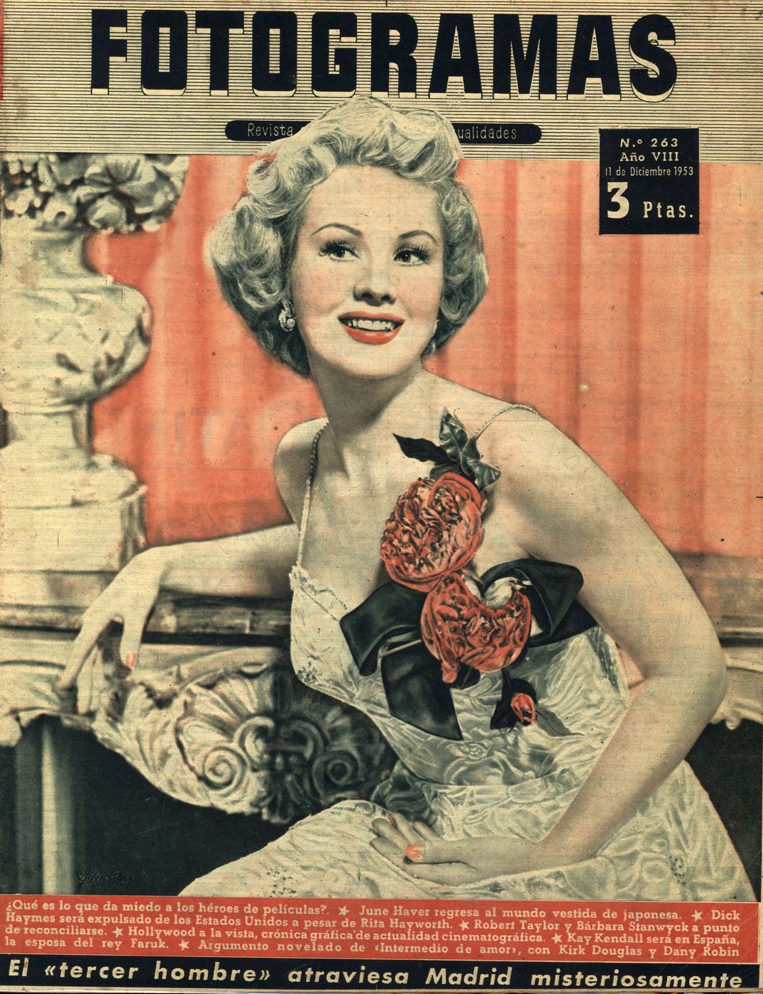 FOTOGRAMAS magazine side cover Issue 263 11 December 1953