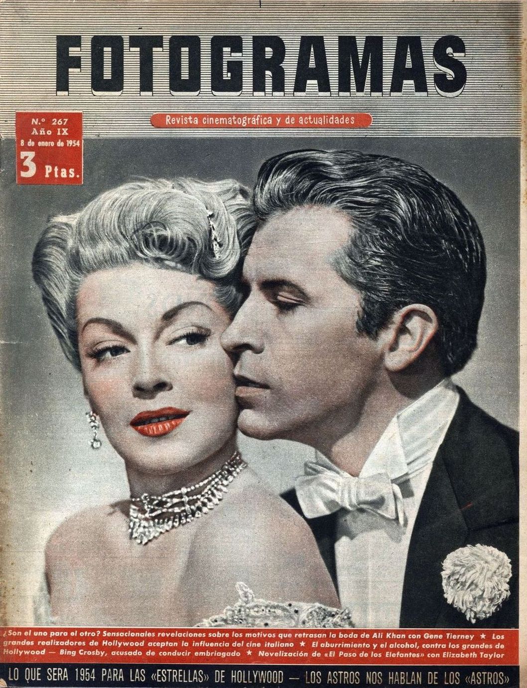 FOTOGRAMAS magazine side cover Issue 267 8 January 1954