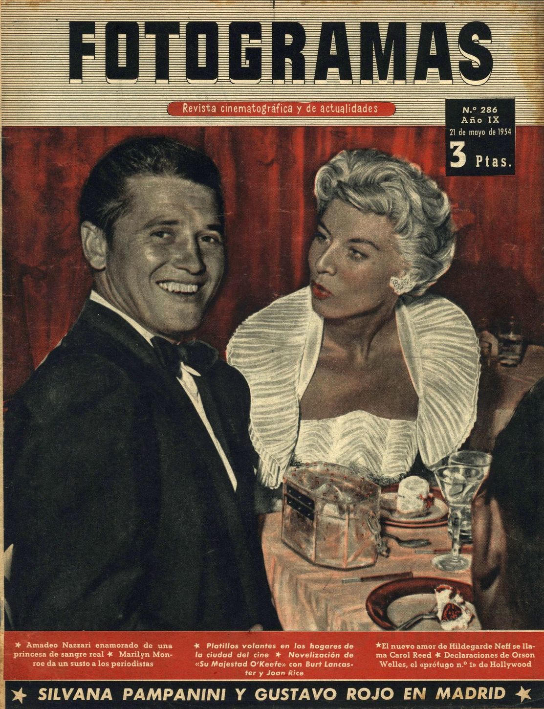 FOTOGRAMAS magazine side cover Issue 286 21 May 1954