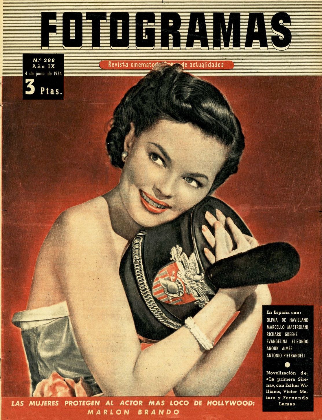 FOTOGRAMAS magazine side cover Issue 288 4 June 1954