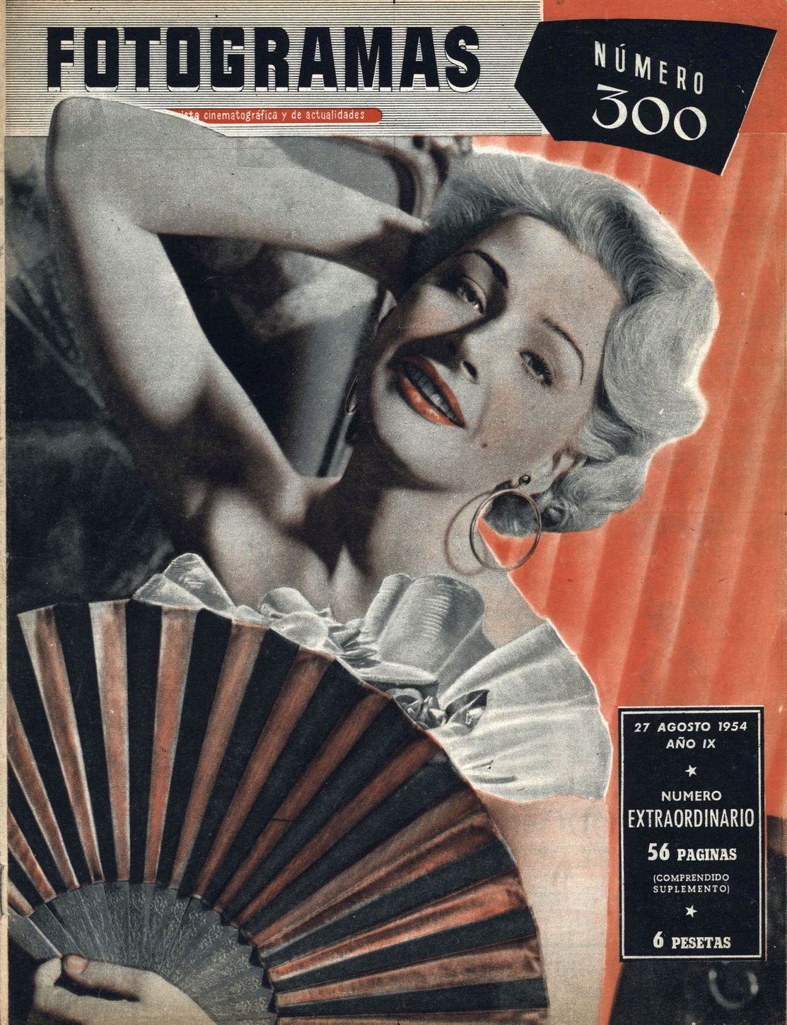 FOTOGRAMAS magazine side cover Issue 300 27 August 1954