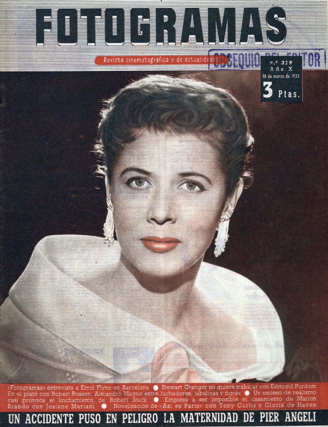 FOTOGRAMAS magazine side cover Issue 329 17 March 1955