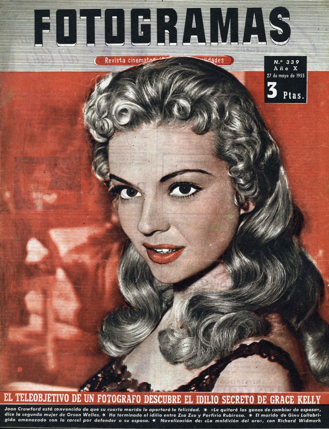 FOTOGRAMAS magazine side cover Issue 339 26 May 1955