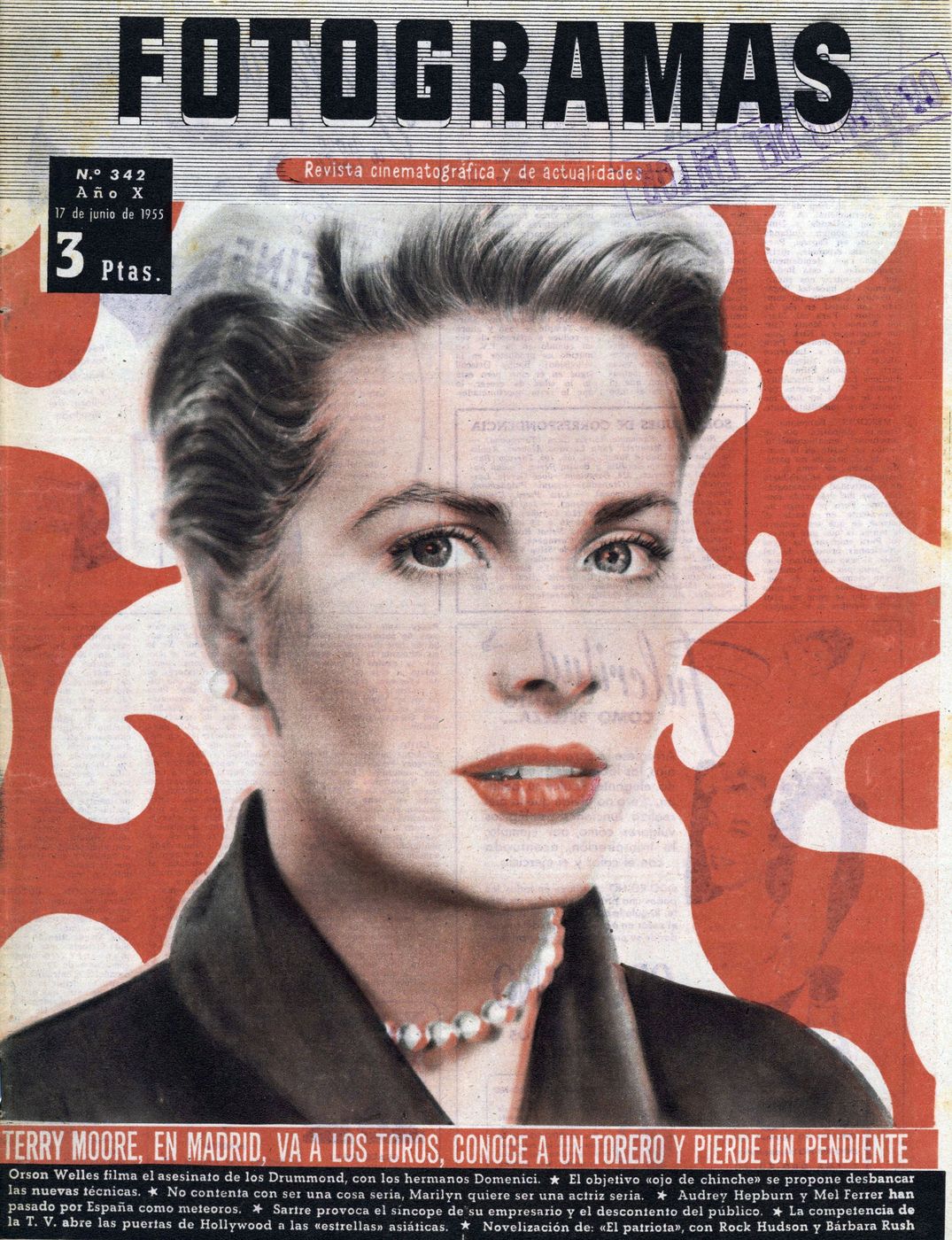 FOTOGRAMAS magazine side cover Issue 342 16 June 1955