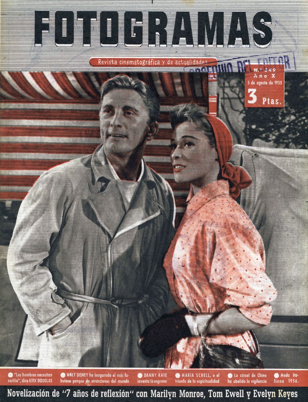 FOTOGRAMAS magazine side cover Issue 349 4 August 1955