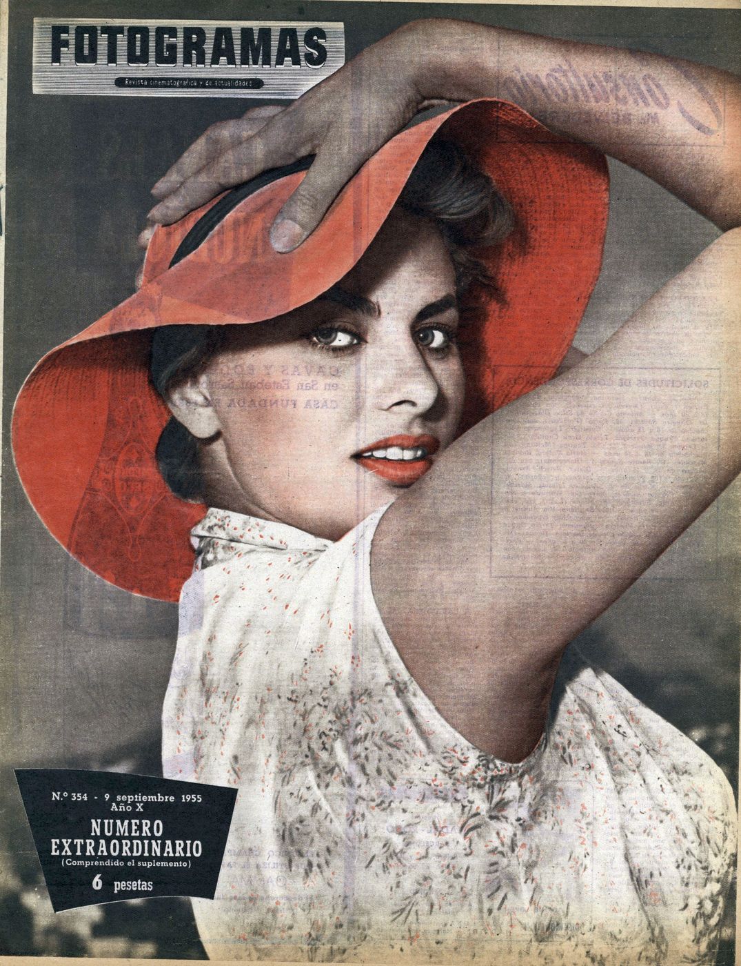 FOTOGRAMAS magazine side cover Issue 354 8 September 1955