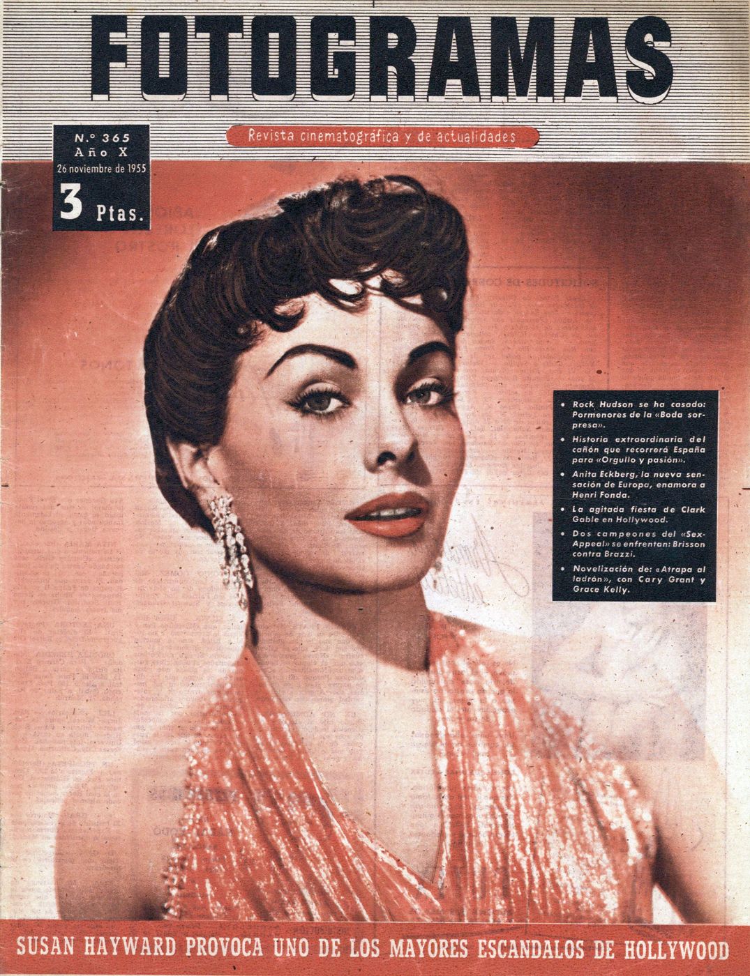 FOTOGRAMAS magazine side cover Issue 365 24 November 1955