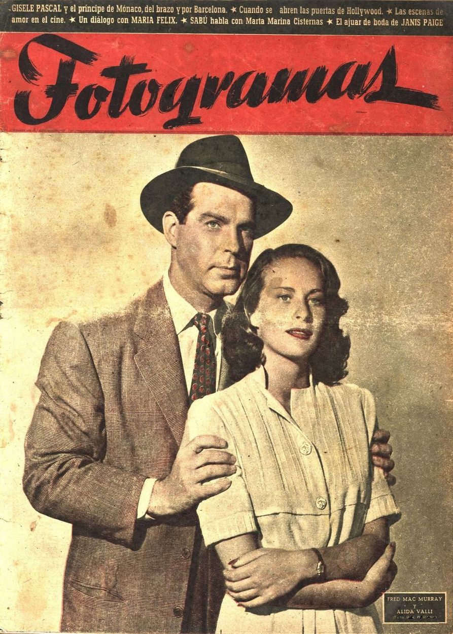 FOTOGRAMAS magazine side cover Issue 37  1948