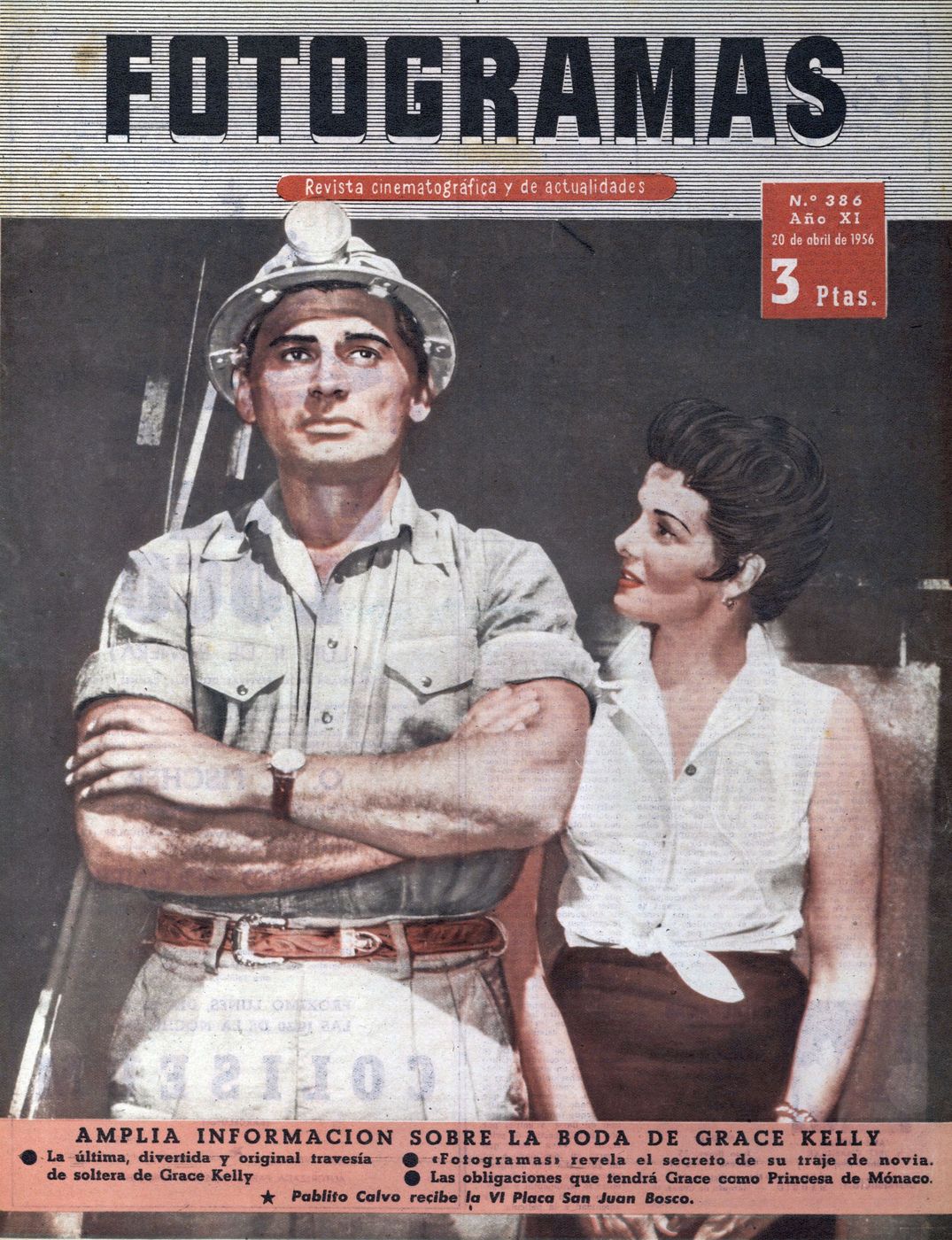 FOTOGRAMAS magazine side cover Issue 386 20 April 1956