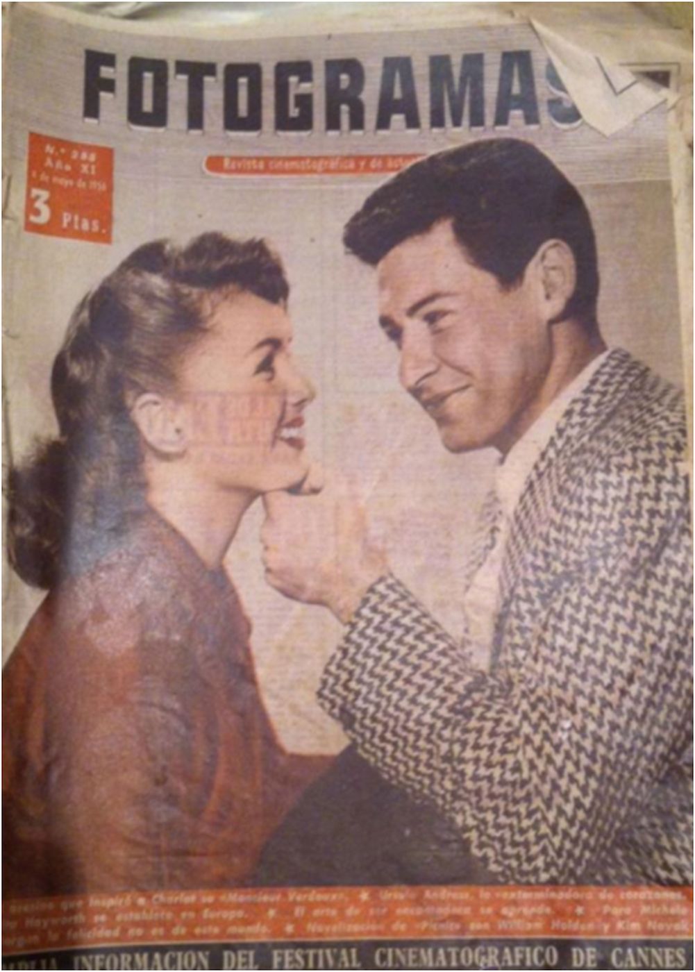 FOTOGRAMAS magazine side cover Issue 388 4 May 1956