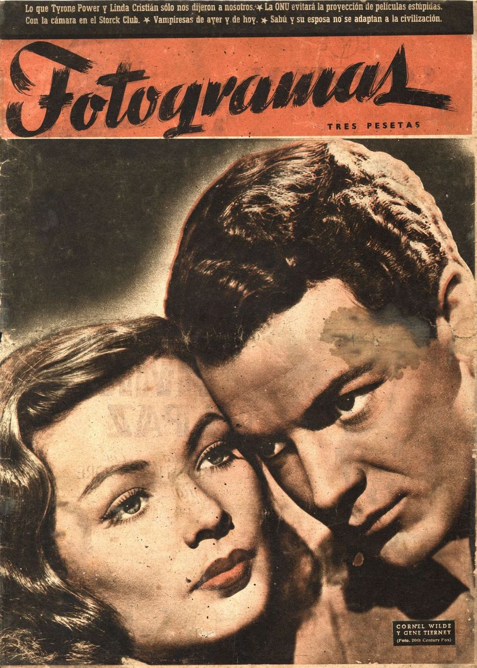 FOTOGRAMAS magazine side cover Issue 42  1948