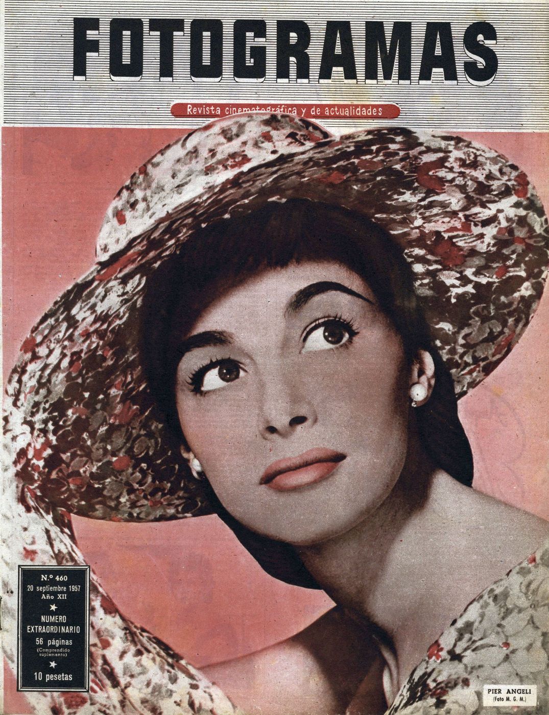 FOTOGRAMAS magazine side cover Issue 460 20 September 1957