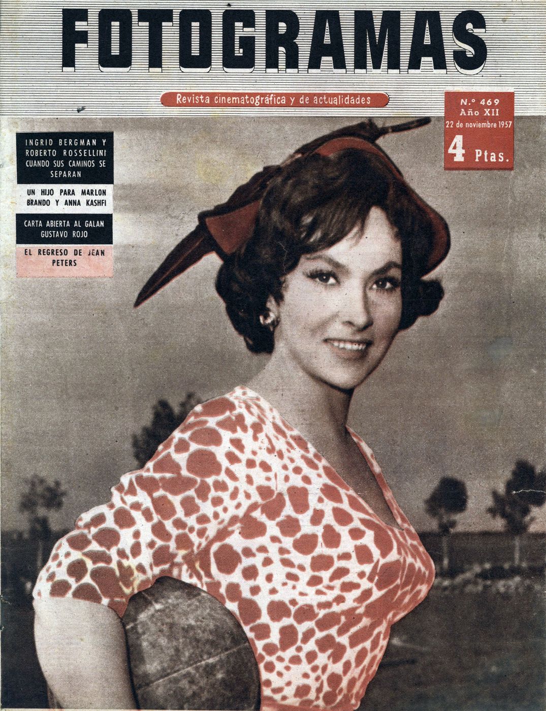 FOTOGRAMAS magazine side cover Issue 469 22 November 1957