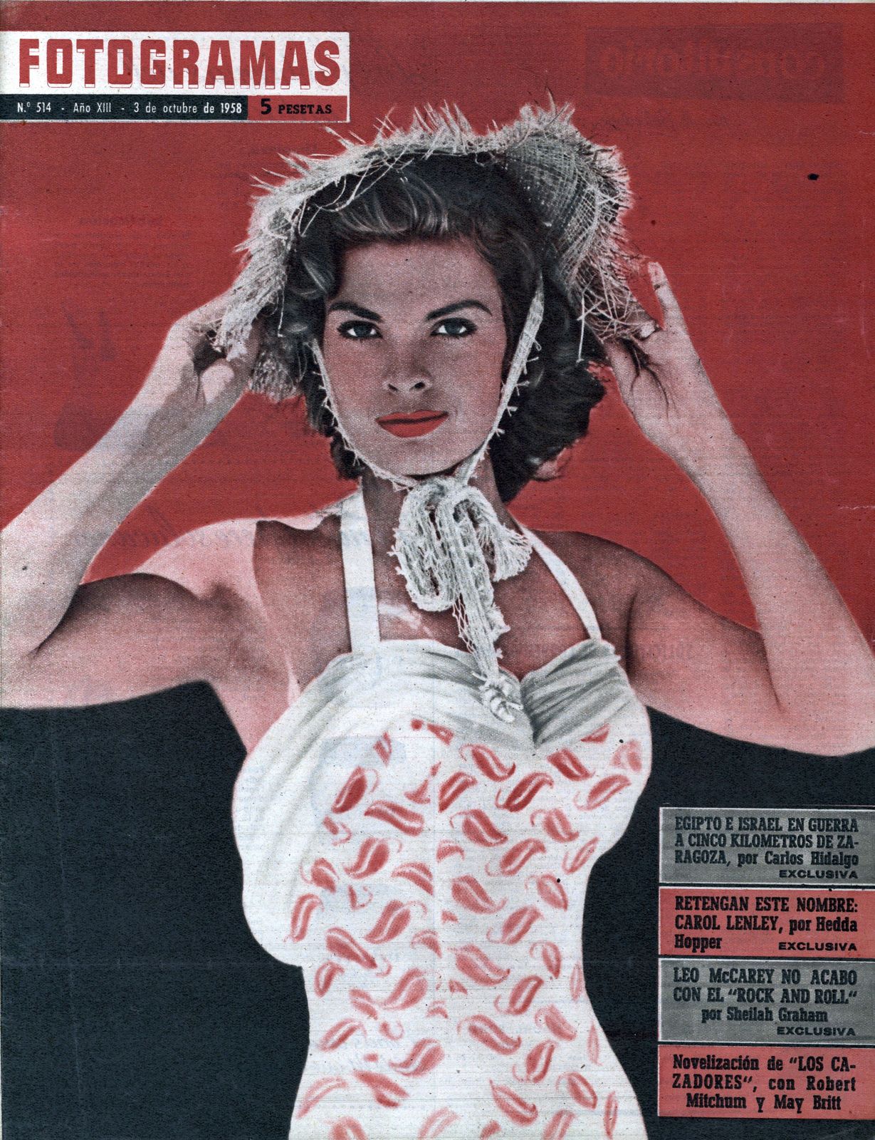 FOTOGRAMAS magazine side cover Issue 514 3 October 1958