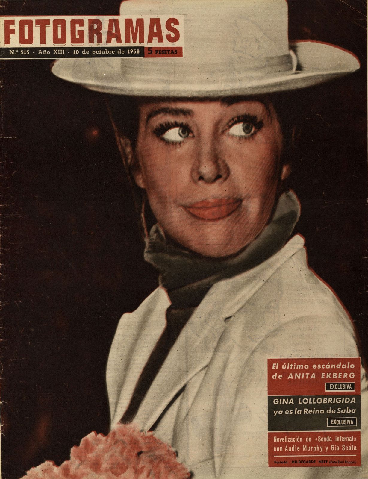 FOTOGRAMAS magazine side cover Issue 515 10 October 1958