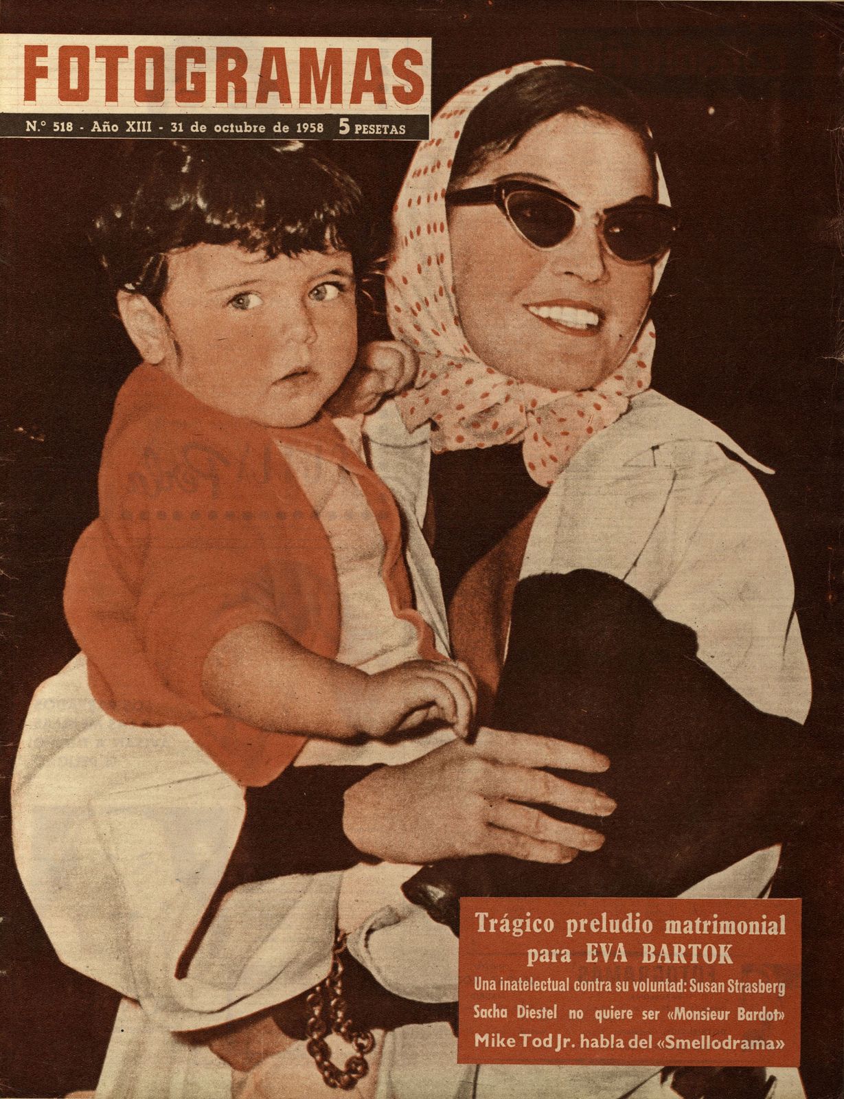 FOTOGRAMAS magazine side cover Issue 518 31 October 1958