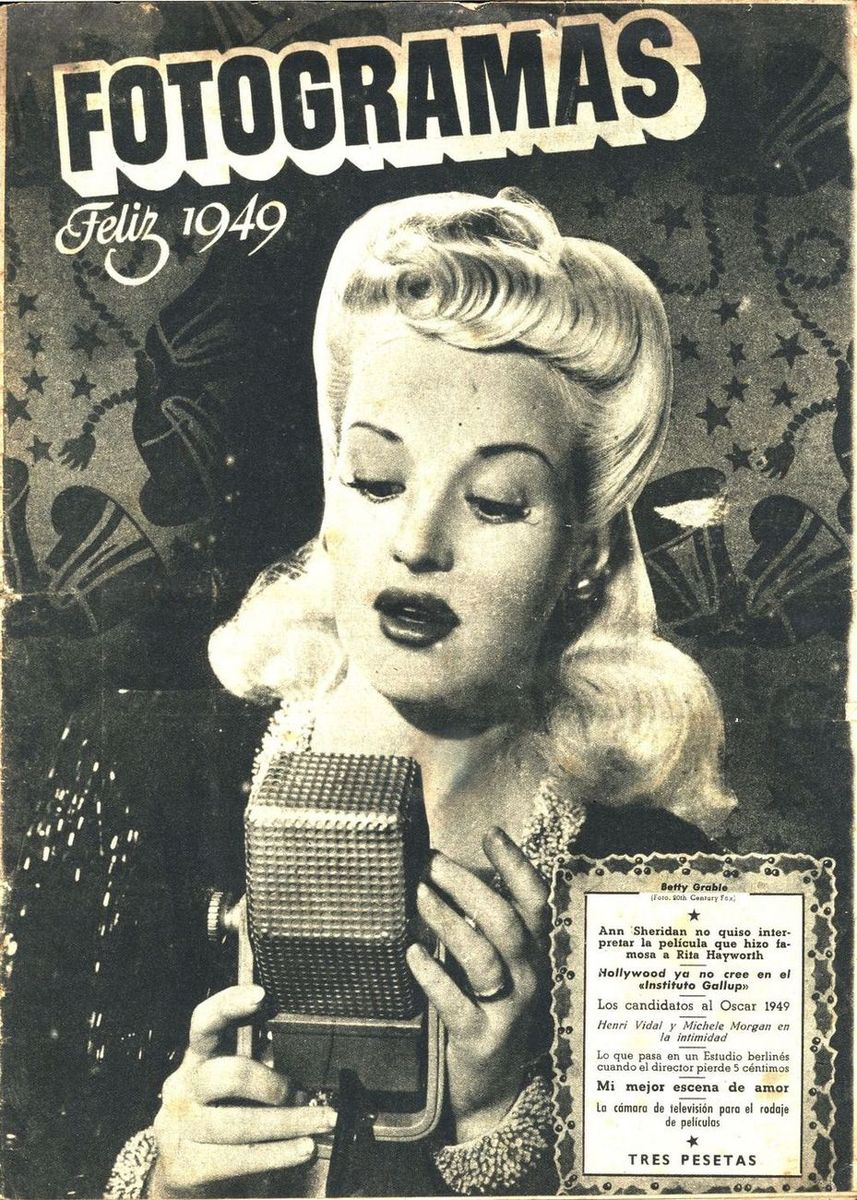 FOTOGRAMAS magazine side cover Issue 52 1 January 1949