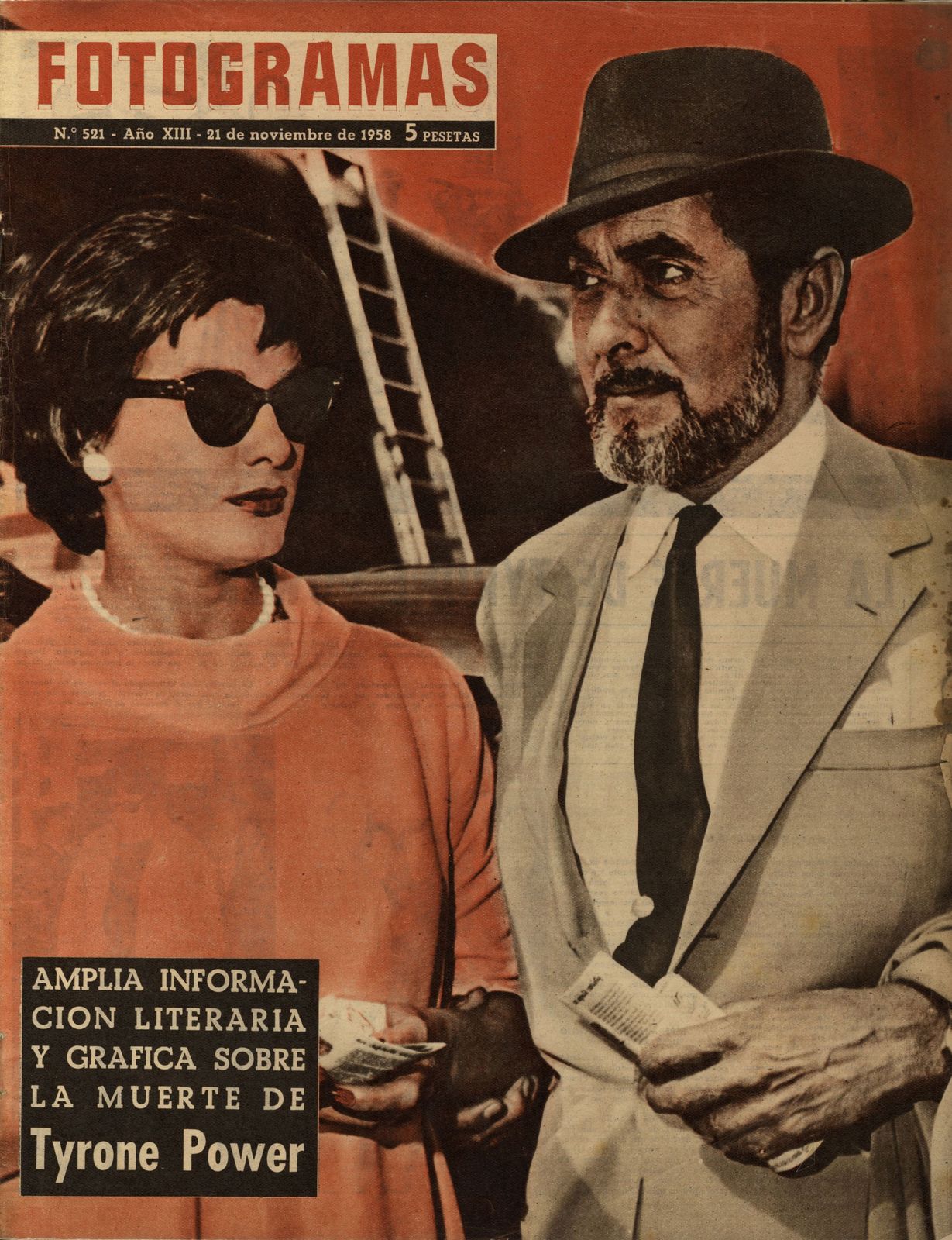 FOTOGRAMAS magazine side cover Issue 521 21 November 1958