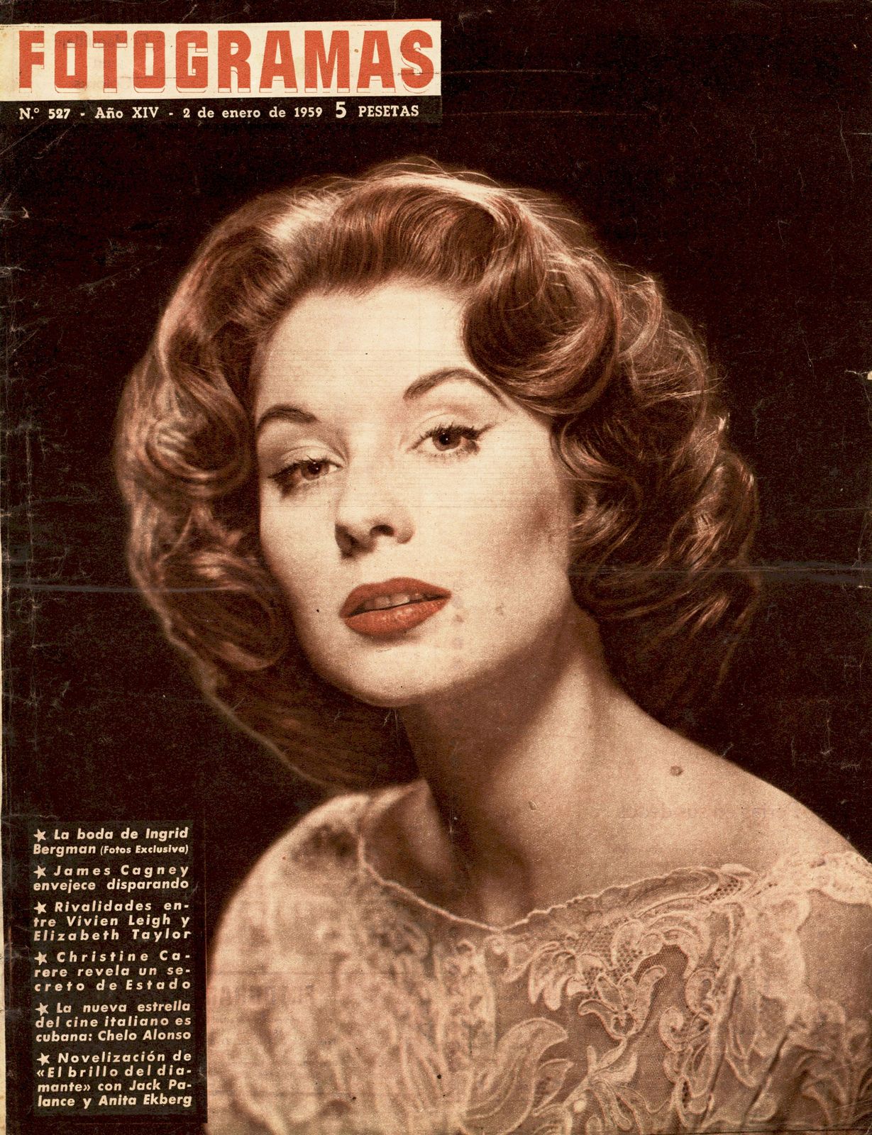 FOTOGRAMAS magazine side cover Issue 527 2 January 1959