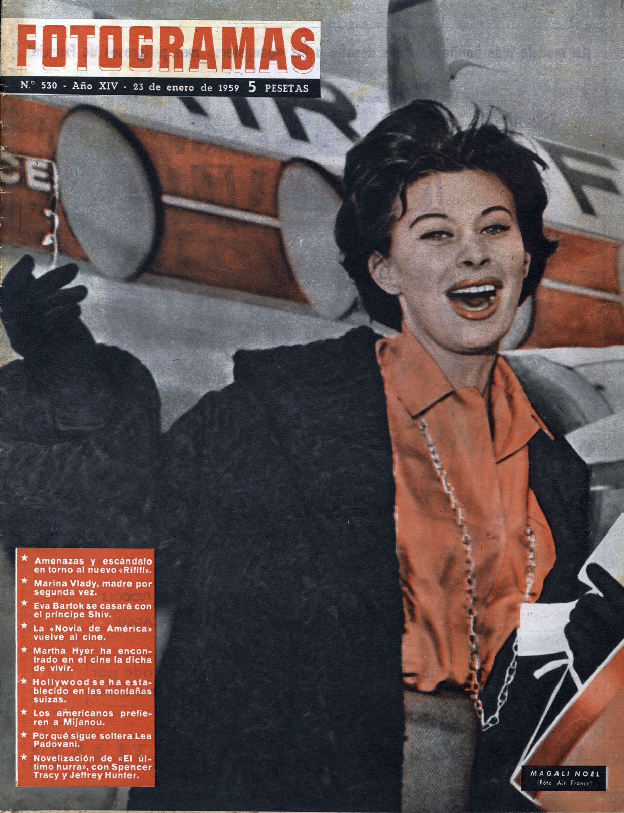 FOTOGRAMAS magazine side cover Issue 530 23 January 1959