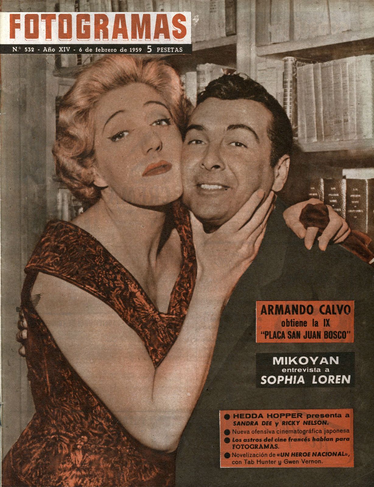 FOTOGRAMAS magazine side cover Issue 532 6 February 1959