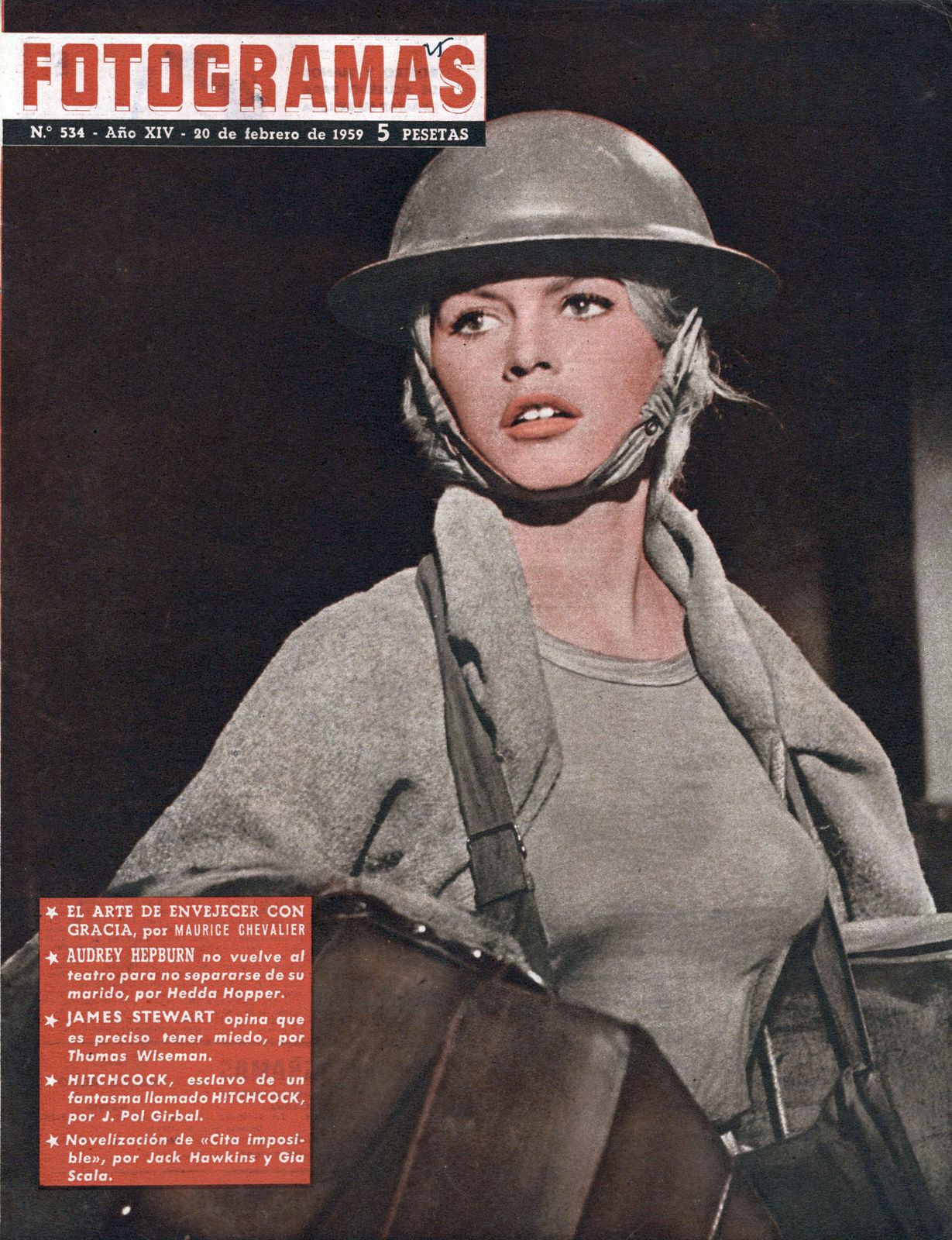 FOTOGRAMAS magazine side cover Issue 534 20 February 1959