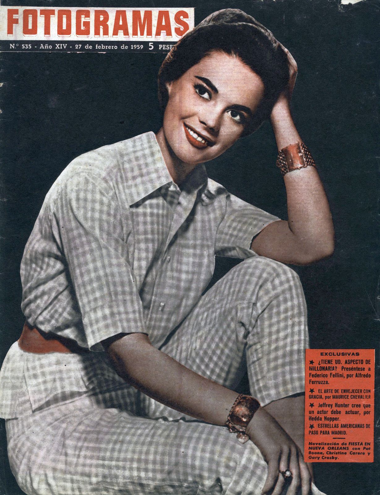 FOTOGRAMAS magazine side cover Issue 535 27 February 1959