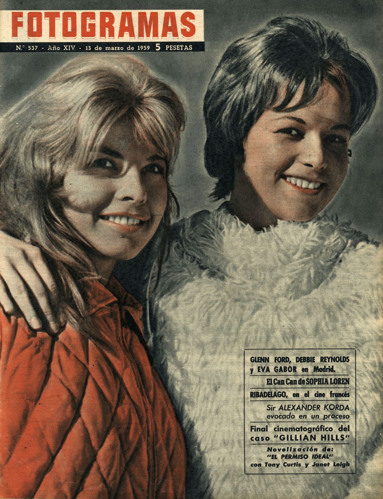 FOTOGRAMAS magazine side cover Issue 537 13 March 1959