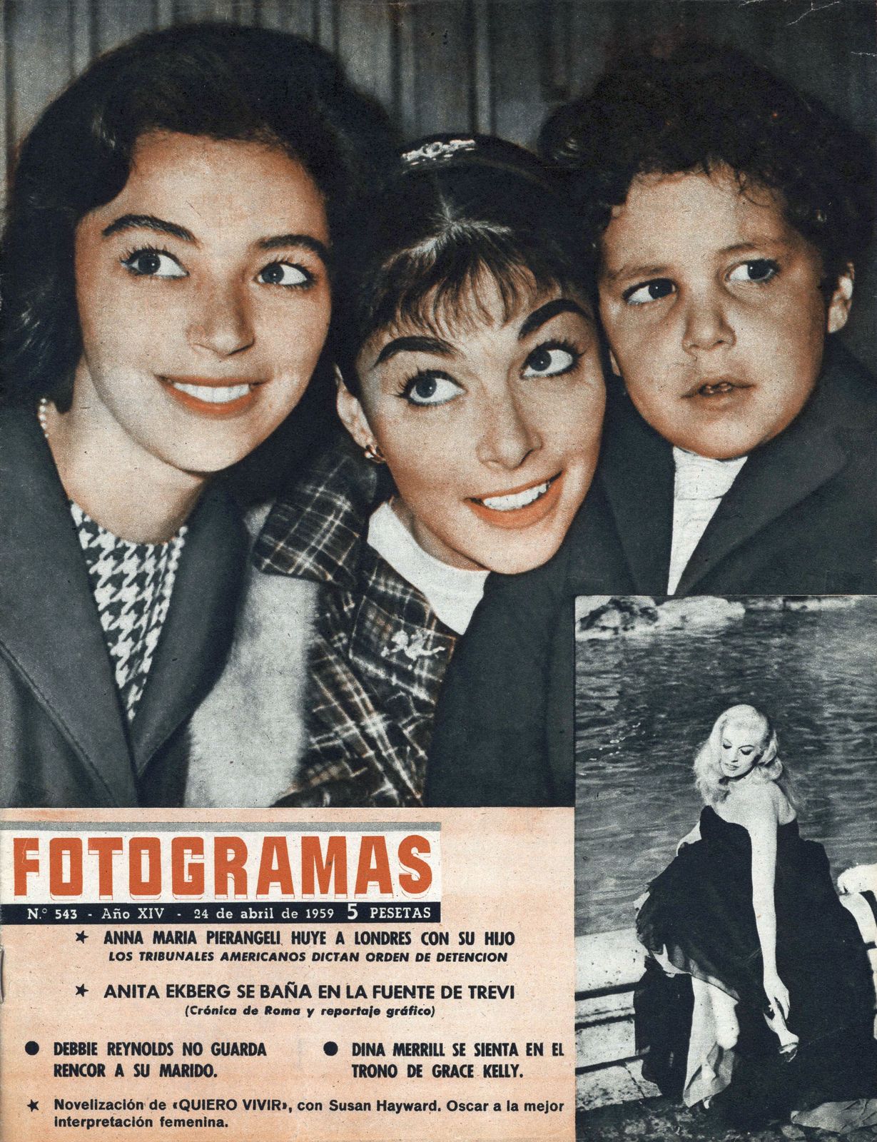 FOTOGRAMAS magazine side cover Issue 543 24 April 1959