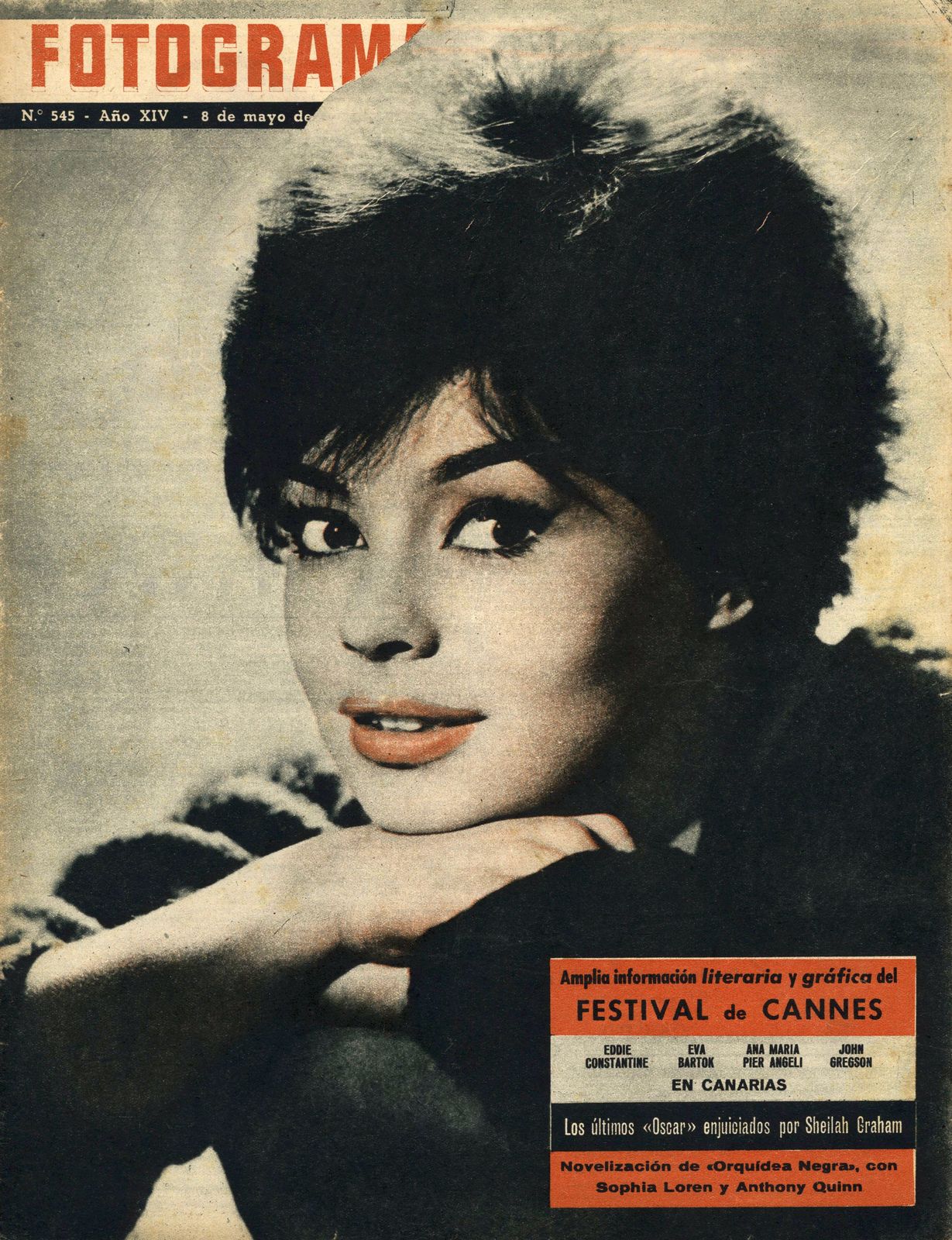 FOTOGRAMAS magazine side cover Issue 545 8 May 1959