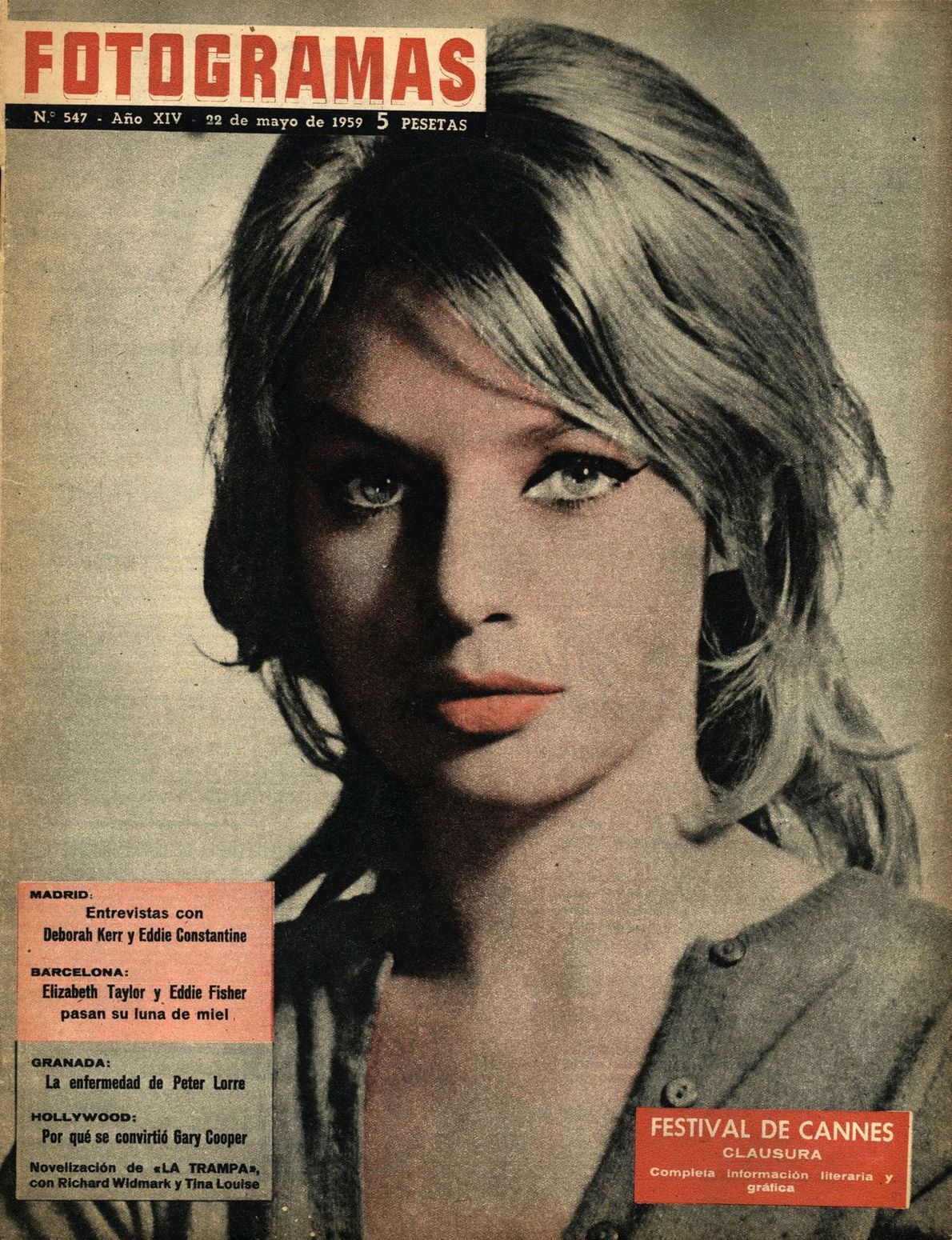 FOTOGRAMAS magazine side cover Issue 547 22 May 1959