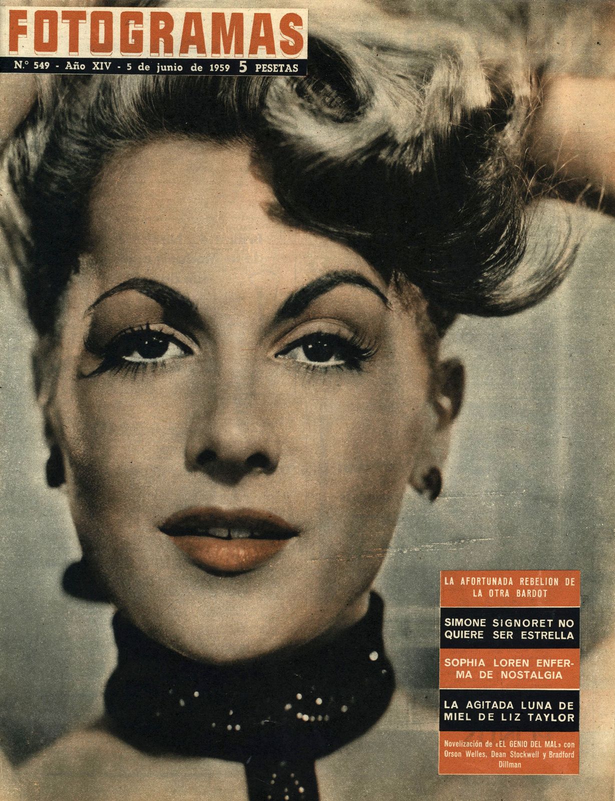 FOTOGRAMAS magazine side cover Issue 549 5 June 1959